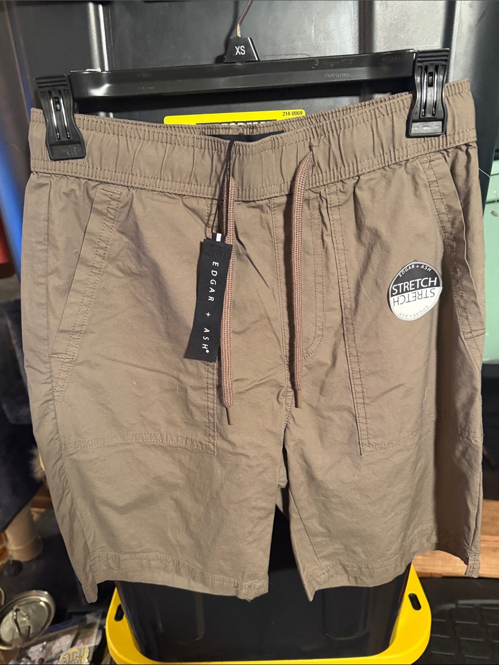 Men's Stretch Drawstring Shorts — Brown Edgar + Ash